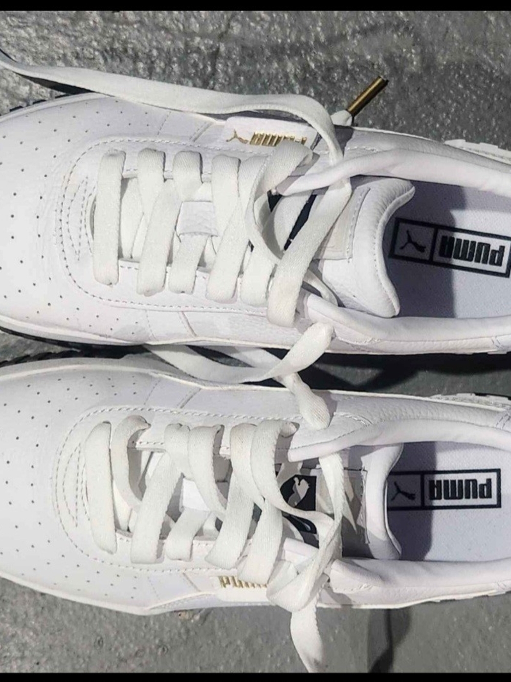 Puma White Leather Sneakers